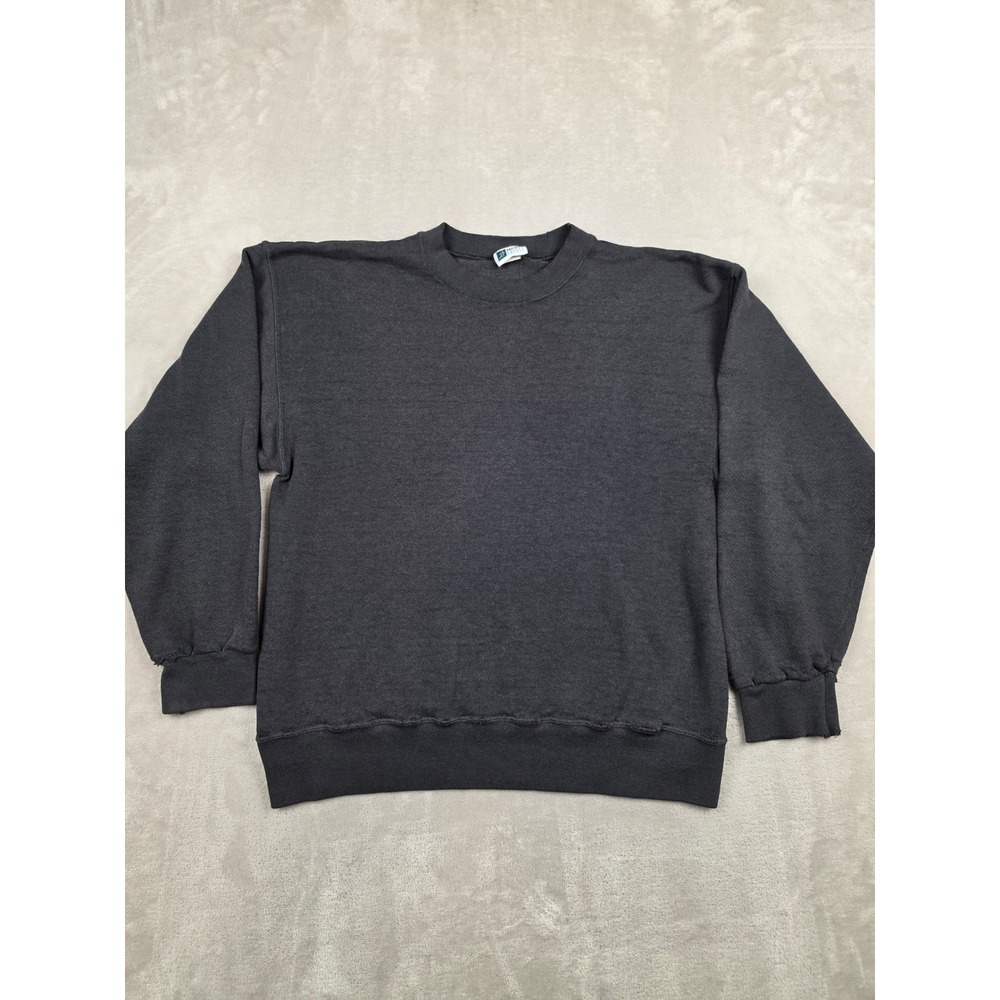 Vintage Pro Spirit Sweatshirt Mens Medium Black Crewneck Made In USA Distressed